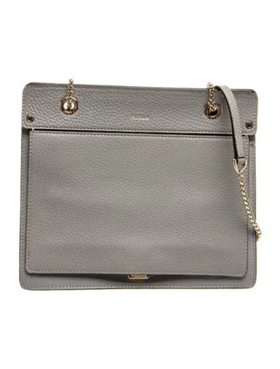 Pre-owned Furla Leather Shoulder Bag In Gray
