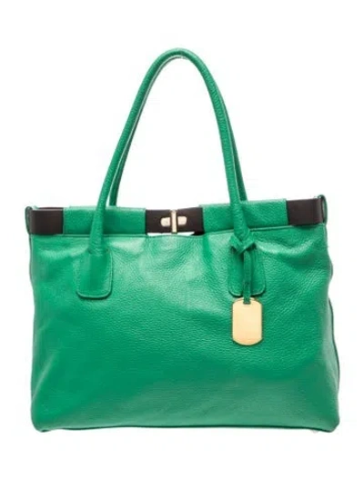 Pre-owned Furla Leather Shoulder Bag In Green