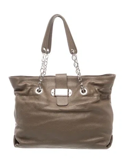 Pre-owned Furla Leather Shoulder Bag In Green