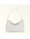 Furla Sfera Soft L Shoulder Bag In Marshmallow Color Leather In Marshmallow