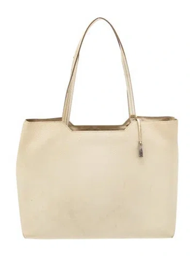 Pre-owned Furla Leather Shoulder Bag In Neutral