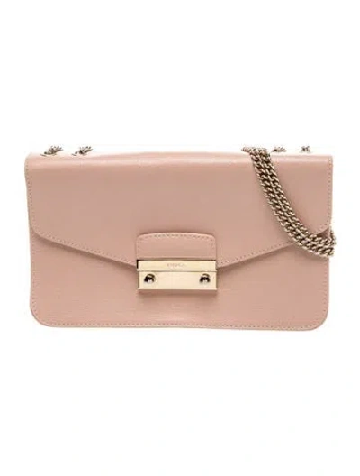 Pre-owned Furla Leather Shoulder Bag In Neutral