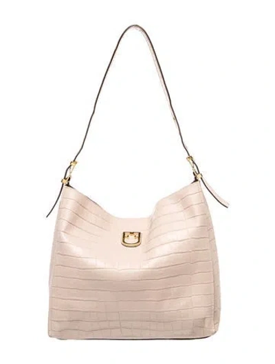 Pre-owned Furla Leather Shoulder Bag In Neutral