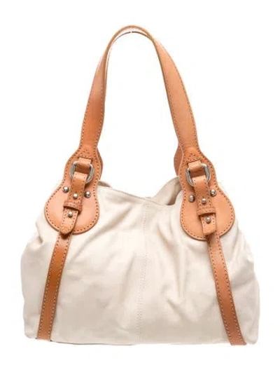 Pre-owned Furla Leather Shoulder Bag In Neutral