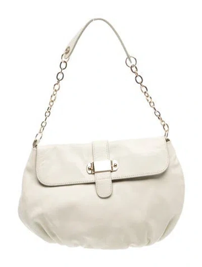 Pre-owned Furla Leather Shoulder Bag In Neutral