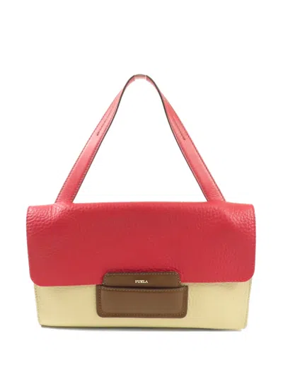 Pre-owned Furla Leather Shoulder Bag In Neutral