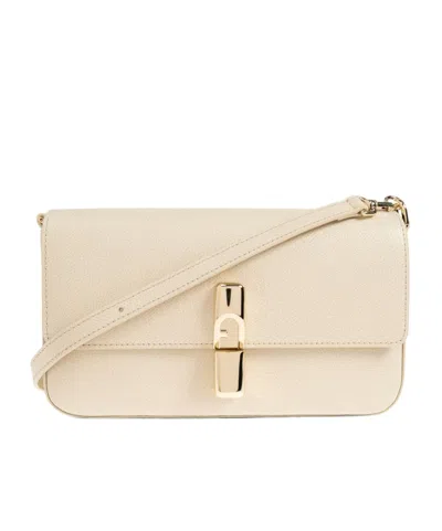 Furla Small Iride Leather Cross Body Bag In Neutral