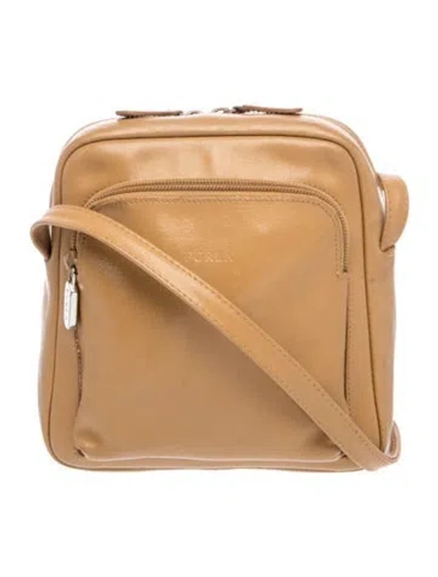 Pre-owned Furla Leather Shoulder Bag In Neutral