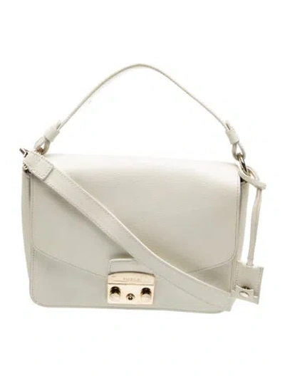 Pre-owned Furla Leather Shoulder Bag In Neutral