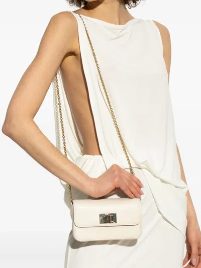 Furla Leather Shoulder Bag In Neutrals