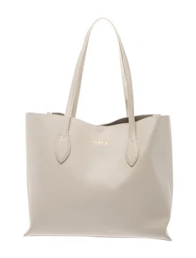 Pre-owned Furla Leather Shoulder Bag In Neutrals