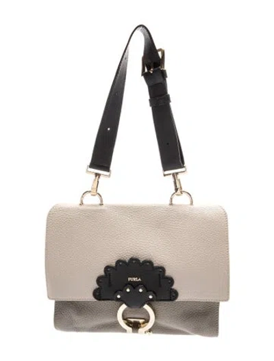 Pre-owned Furla Leather Shoulder Bag In Neutrals