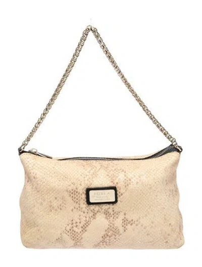 Pre-owned Furla Leather Shoulder Bag In Neutrals