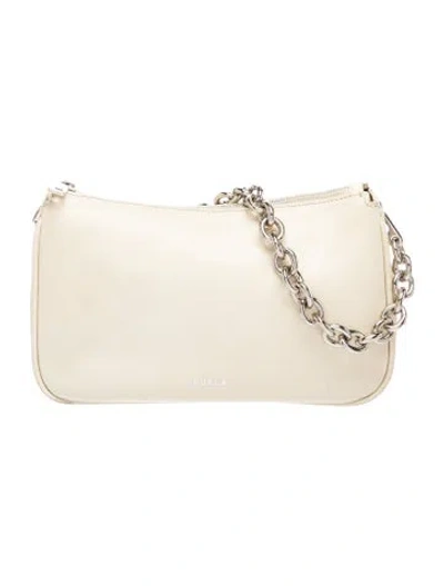 Pre-owned Furla Leather Shoulder Bag In Neutrals