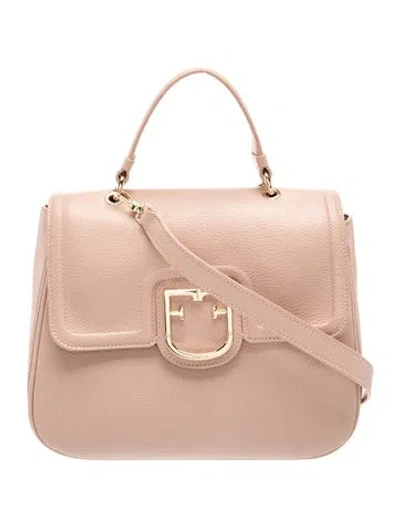 Pre-owned Furla Leather Shoulder Bag In Neutrals