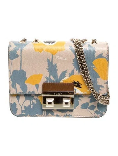 Pre-owned Furla Leather Shoulder Bag In Neutrals