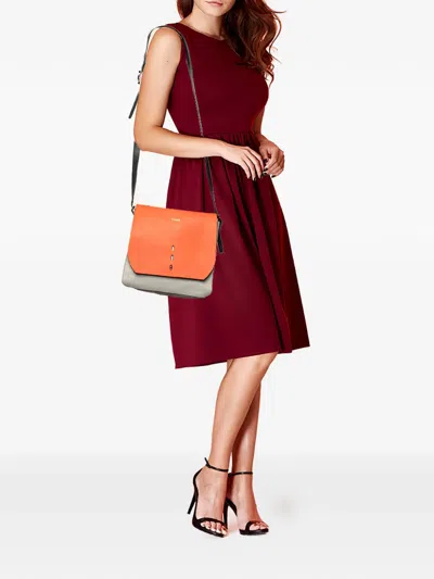 Pre-owned Furla Leather Shoulder Bag In Orange