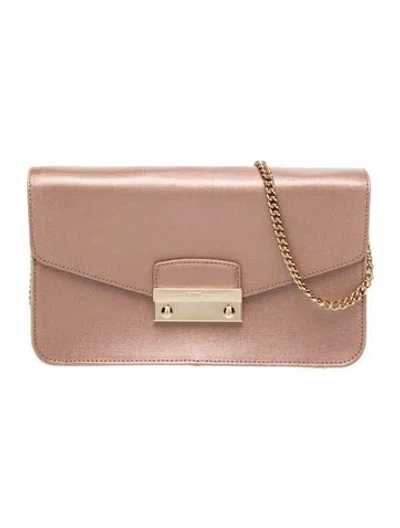Pre-owned Furla Leather Shoulder Bag In Pink