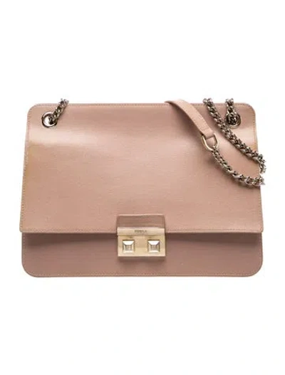 Pre-owned Furla Leather Shoulder Bag In Pink