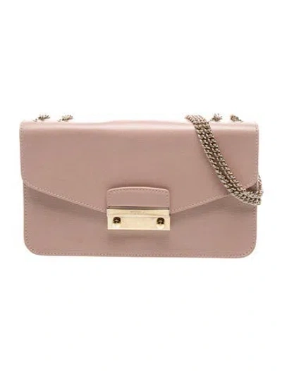 Pre-owned Furla Leather Shoulder Bag In Pink