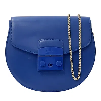 Pre-owned Furla Leather Shoulder Bag () In Blue