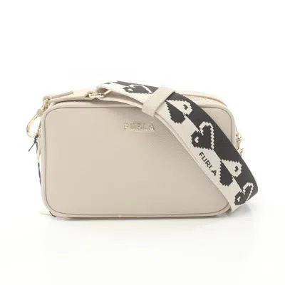 Pre-owned Furla Leather Shoulder Bag () In Beige