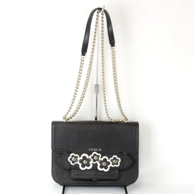 Pre-owned Furla Leather Shoulder Bag () In Black