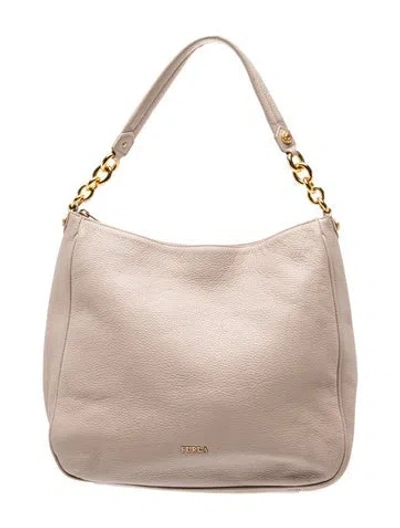 Pre-owned Furla Leather Shoulder Bag In Purple