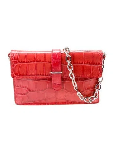 Pre-owned Furla Leather Shoulder Bag In Red