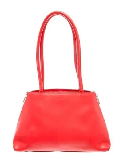 Pre-owned Furla Leather Shoulder Bag In Red