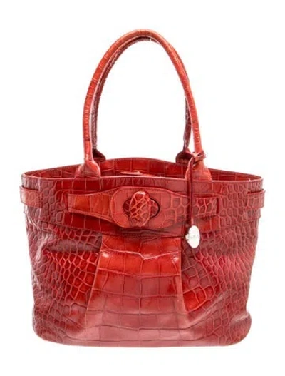 Pre-owned Furla Leather Shoulder Bag In Red