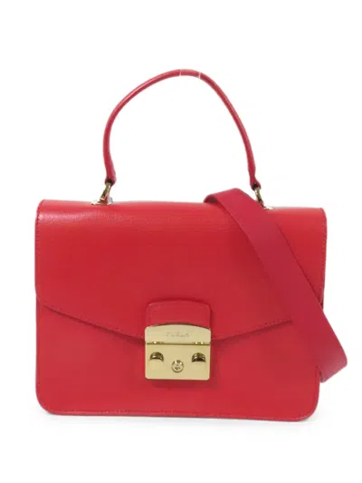 Pre-owned Furla Leather Shoulder Bag In Red