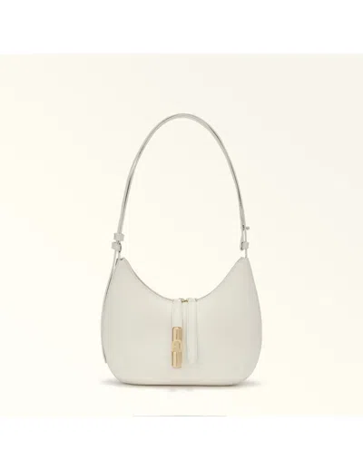 Furla Leather Shoulder Bag In White