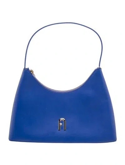 Pre-owned Furla Leather Shoulder Bag W/ Tags In Blue