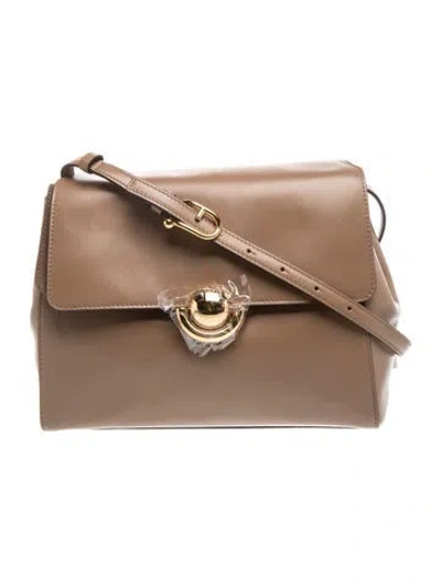 Pre-owned Furla Leather Shoulder Bag W/ Tags In Brown
