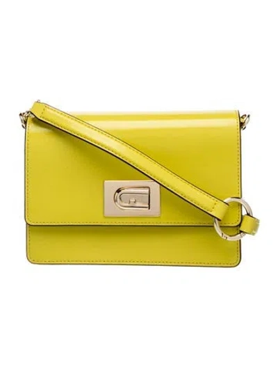Pre-owned Furla Leather Shoulder Bag W/ Tags In Green