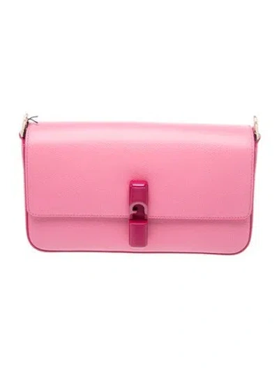 Pre-owned Furla Leather Shoulder Bag W/ Tags In Pink