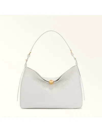Furla Leather Shoulder Bag In White