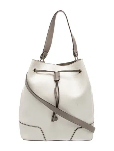 Pre-owned Furla Leather Shoulder Bag In White