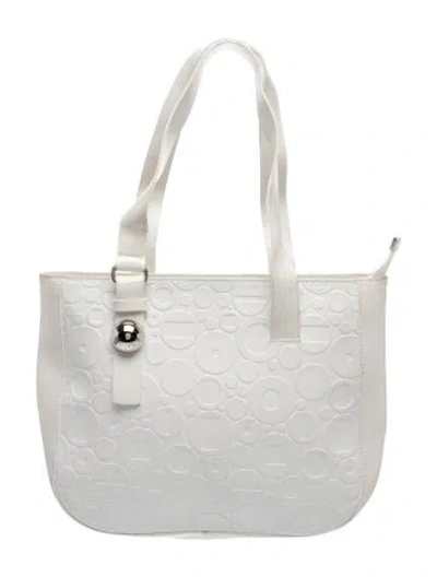 Pre-owned Furla Leather Shoulder Bag In White
