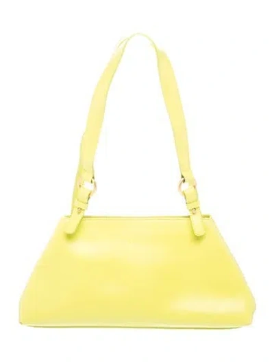 Pre-owned Furla Leather Shoulder Bag In Yellow