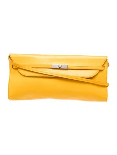 Pre-owned Furla Leather Shoulder Bag In Yellow