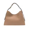Furla Light Brown Textured Leather Shoulder Bag