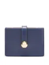 Furla Leather Snap-button Cardholder In Blue