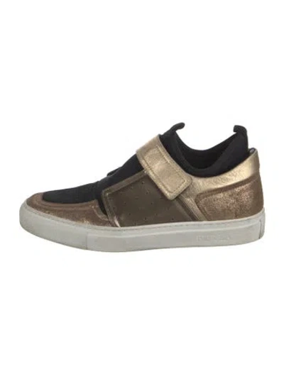 Pre-owned Furla Leather Sneakers In Neutrals