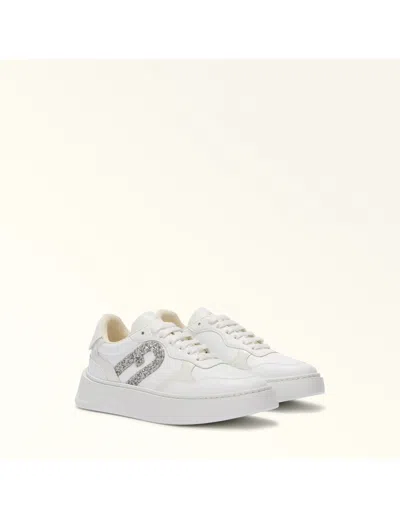 Furla Leather Sneakers White Color
