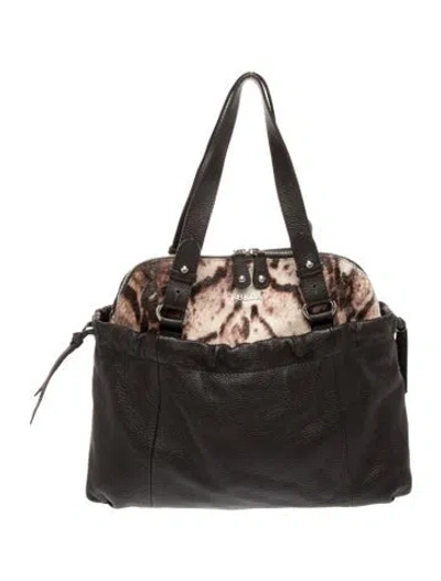 Pre-owned Furla Leather Top Handle Bag In Black