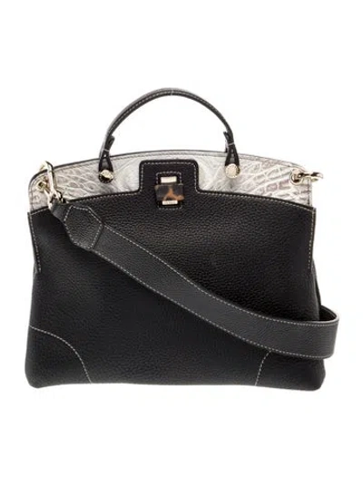 Pre-owned Furla Leather Top Handle Bag In Black