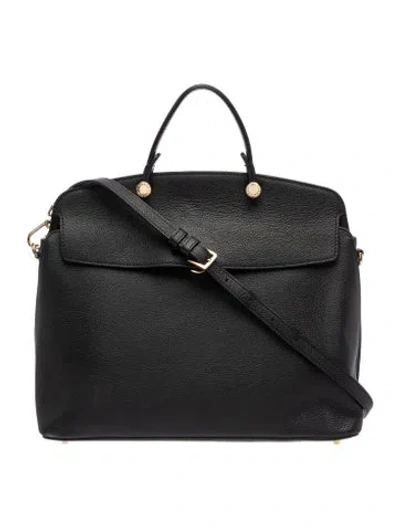 Pre-owned Furla Leather Top Handle Bag In Black