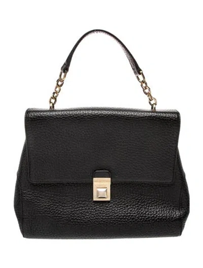 Pre-owned Furla Leather Top Handle Bag In Black